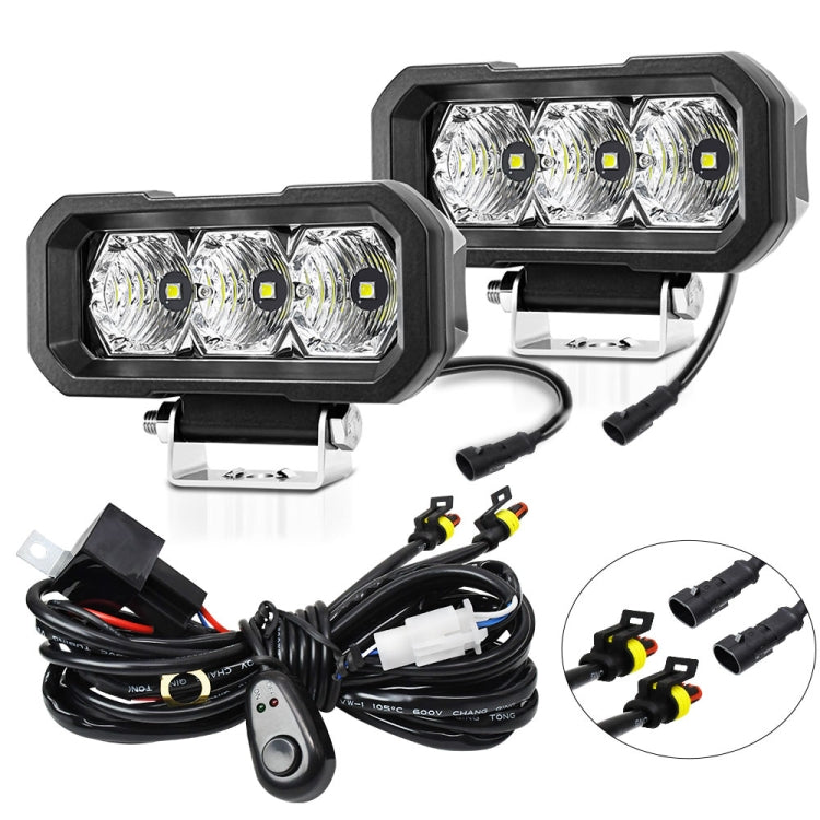 E23 40W 9V-30V 5 Inch Waterproof 3-Eye Headlight(Spotlight White Light) - free shipping - PMC Jewellery - Order now!