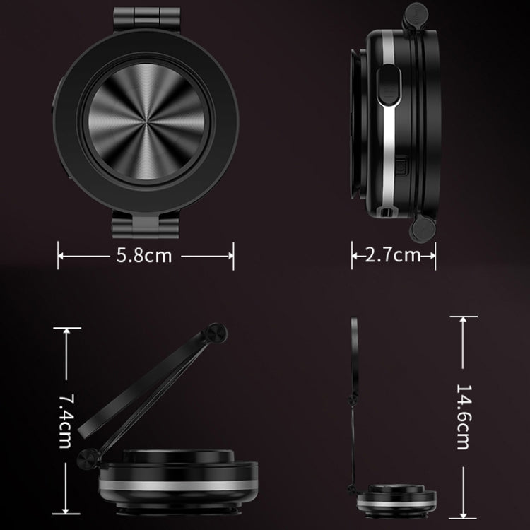 AIMITE C2 Car Vacuum Suction Cup Magnetic Three Axis Linkage Rotatable Cell Phone Holder(Black) - free shipping - PMC Jewellery - Order now!