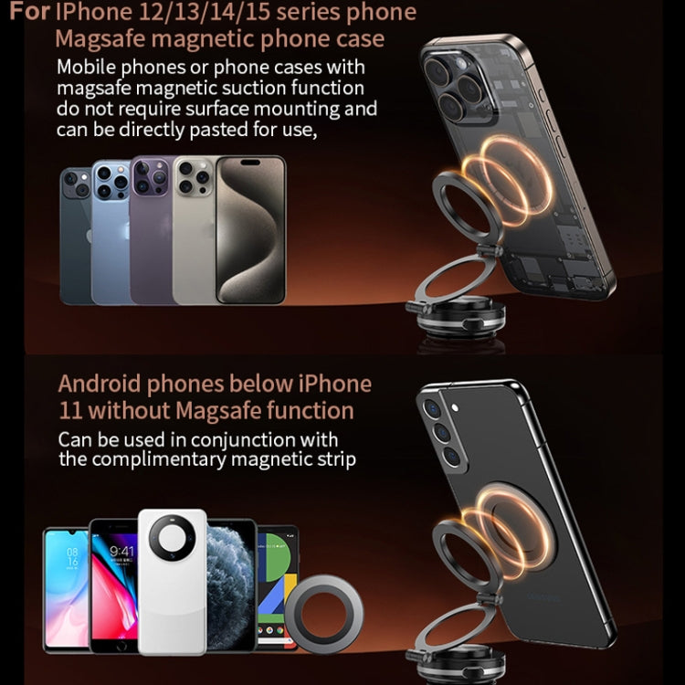 AIMITE C2 Car Vacuum Suction Cup Magnetic Three Axis Linkage Rotatable Cell Phone Holder(Black) - free shipping - PMC Jewellery - Order now!