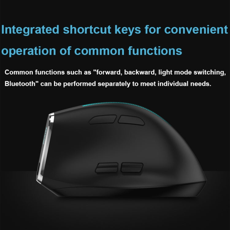 ZELOTES F36 9-Keys Vertical Grip Ergonomic Programming Dual Bluetooth + 2.4G Wireless Mouse(White) - Wireless Mice by ZELOTES | Online Shopping South Africa | PMC TechLife | Buy Now Pay Later Mobicred