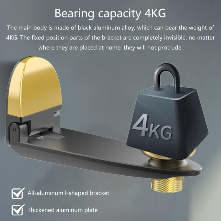 Aluminum Alloy Pan Head Adjustable Foldable Projector Wall Mount(Silver Gray) - Other by PMC TechLife | Online Shopping South Africa | PMC TechLife | Buy Now Pay Later Mobicred