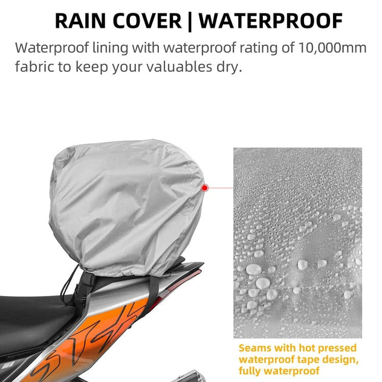 Rhinowalk MTR5001 15L Scooter Front Bag Large Capacity Curved Beam Motorcycle Rear Seat Bag(Black) - free shipping - PMC Jewellery - Order now!