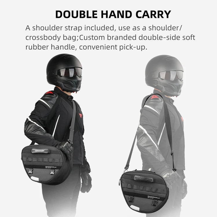 Rhinowalk MTR5001 15L Scooter Front Bag Large Capacity Curved Beam Motorcycle Rear Seat Bag(Black) - free shipping - PMC Jewellery - Order now!