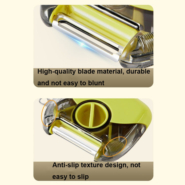 3-In-1 Multifunctional Rotary Peeler Household Kitchen Tools Scraper Fruit Grater(Green) - Cutter & Peeler by PMc TechLife | Online Shopping South Africa | PMc TechLife | Buy Now Pay Later Mobicred