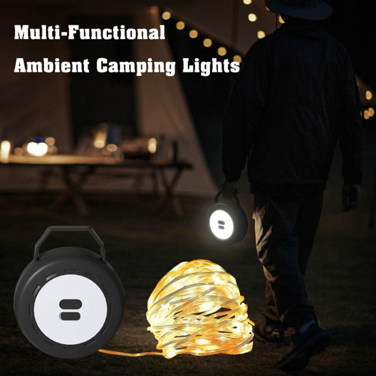 TUBUZHE 2 In 1 LED Portable String Lamp Camping Atmosphere Light USB Rechargeable Outdoor Tent Night Light(Green) - Camping Lighting by TUBUZHE | Online Shopping South Africa | PMc TechLife | Buy Now Pay Later Mobicred