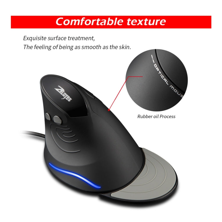 ZELOTES T30 6-keys Vertical Grip Detachable Ergonomic Wired Mouse(7-color Breathing Light) - free shipping - PMC TechLife - Order now!