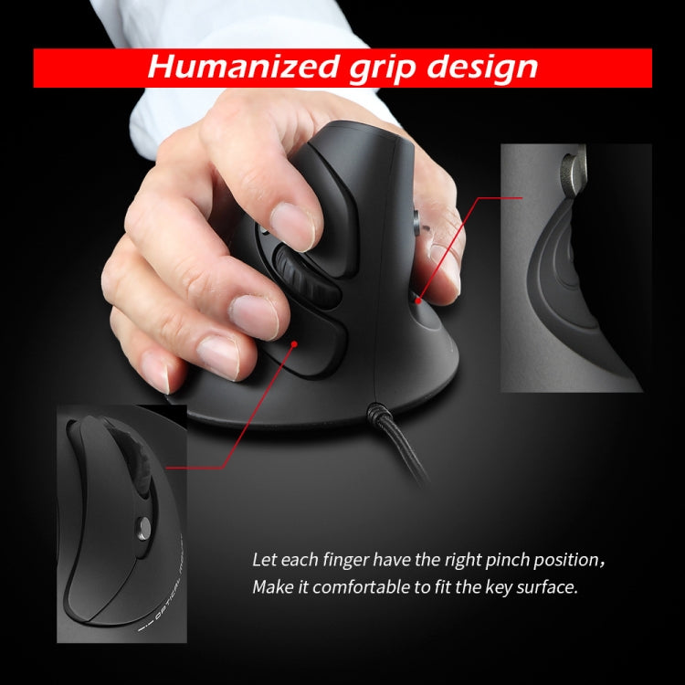 ZELOTES T30 6-keys Vertical Grip Detachable Ergonomic Wired Mouse(7-color Breathing Light) - free shipping - PMC TechLife - Order now!