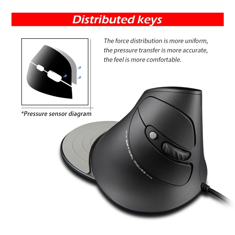 ZELOTES T30 6-keys Vertical Grip Detachable Ergonomic Wired Mouse(7-color Breathing Light) - free shipping - PMC TechLife - Order now!