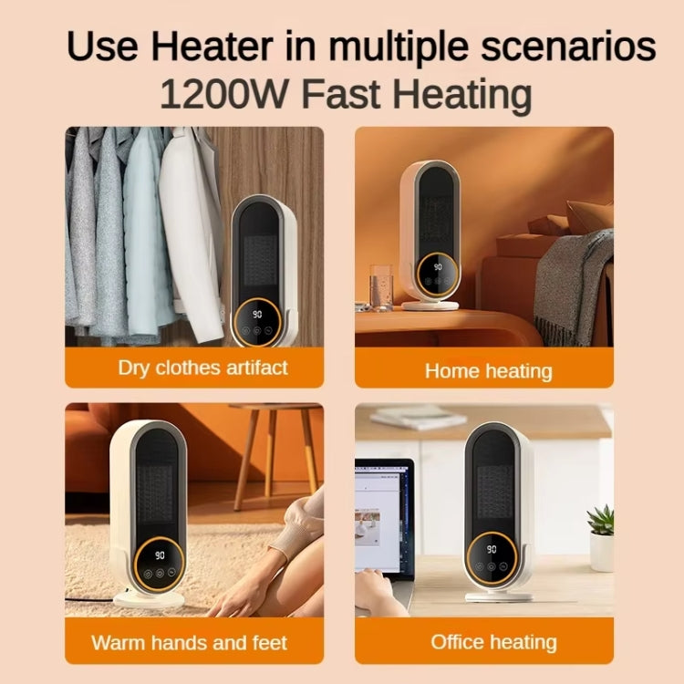 E68 1200W PTC Ceramic Heating Desktop Heater Smart Electric Heater, Plug: EU Plug(Standard Model) - Electric Heaters by PMC TechLife | Online Shopping South Africa | PMC TechLife | Buy Now Pay Later Mobicred