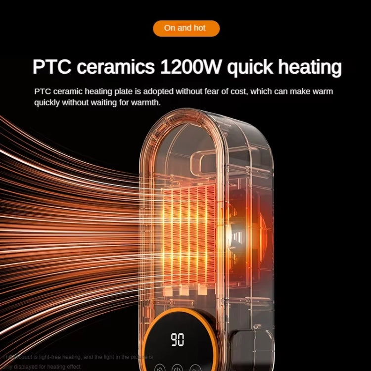 E68S 1200W PTC Ceramic Heating Desktop Smart Electric Heater, Plug: US Plug(Remote Control Model) - Electric Heaters by PMC TechLife | Online Shopping South Africa | PMC TechLife | Buy Now Pay Later Mobicred
