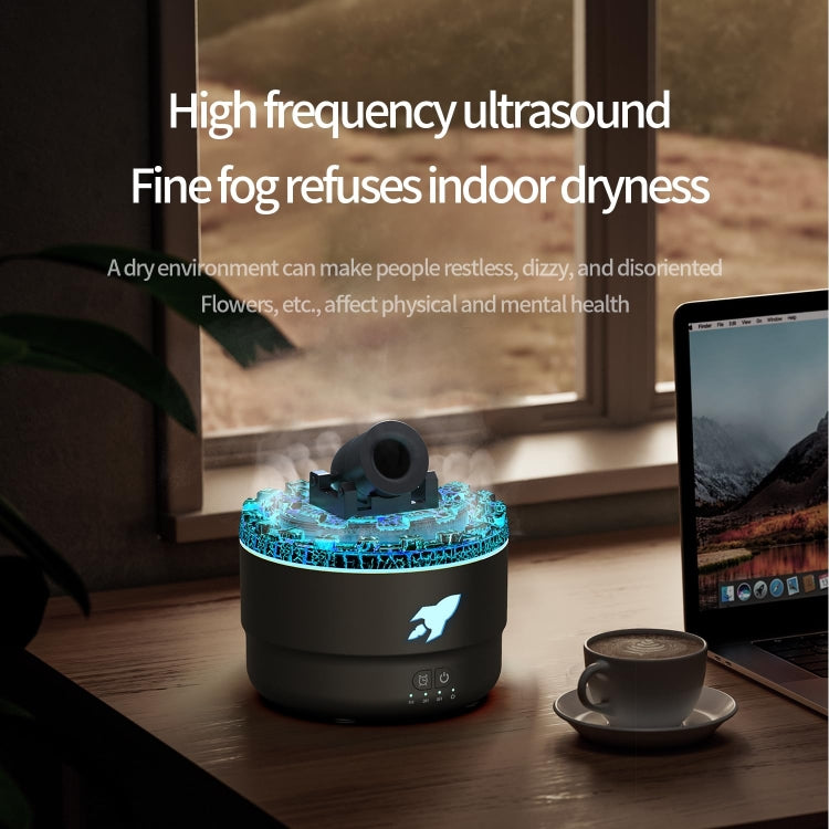 Turret Shape Aromatherapy Humidifier With 3-speed Timer 7-color Atmosphere Light US Plug White - free shipping - PMC TechLife - Order now!