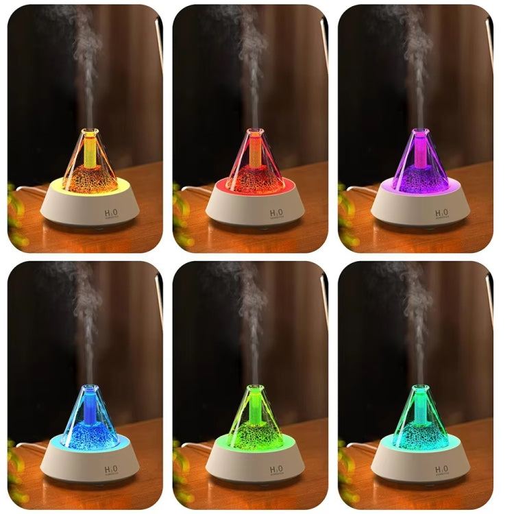 80ml Volcanic Lava Aromatherapy Humidifier With Colorful Lights USB Plug Power(Black) - Air Purifiers & Accessories by PMc TechLife | Online Shopping South Africa | PMc TechLife | Buy Now Pay Later Mobicred