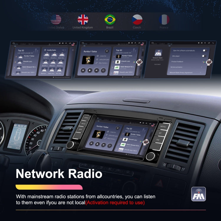 4+64G For Volkswagen Touareg 7-Inch Car WiFi Player Android 13 System Support CarPlay/Android Auto Standard Edition - free shipping - PMC Jewellery - Order now!