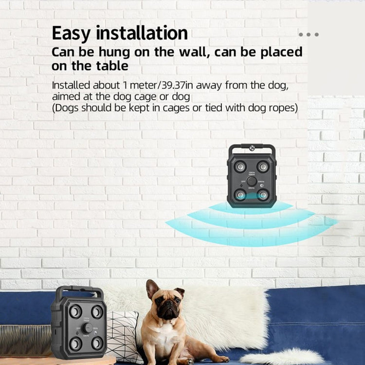 AI Intelligent Recognition Ultrasonic Bark Stopper Portable Dog Training Device Repellent(Black) - Training Aids by PMC TechLife | Online Shopping South Africa | PMC TechLife | Buy Now Pay Later Mobicred