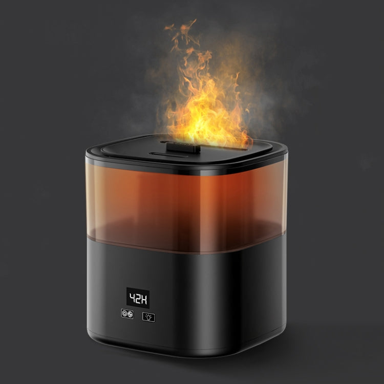 JSQ-58 1.1L large Capacity Digital Display Flame Atomization Humidifier, Color: Matt Black(US Plug) - free shipping - PMC TechLife - Order now!