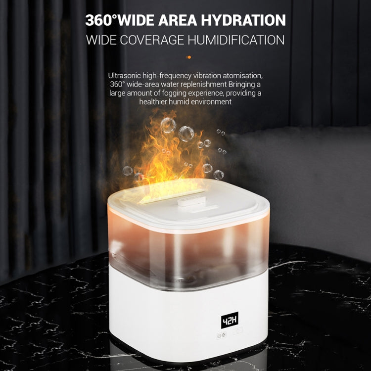 JSQ-58 1.1L large Capacity Digital Display Flame Atomization Humidifier, Color: White(US Plug) - free shipping - PMC TechLife - Order now!