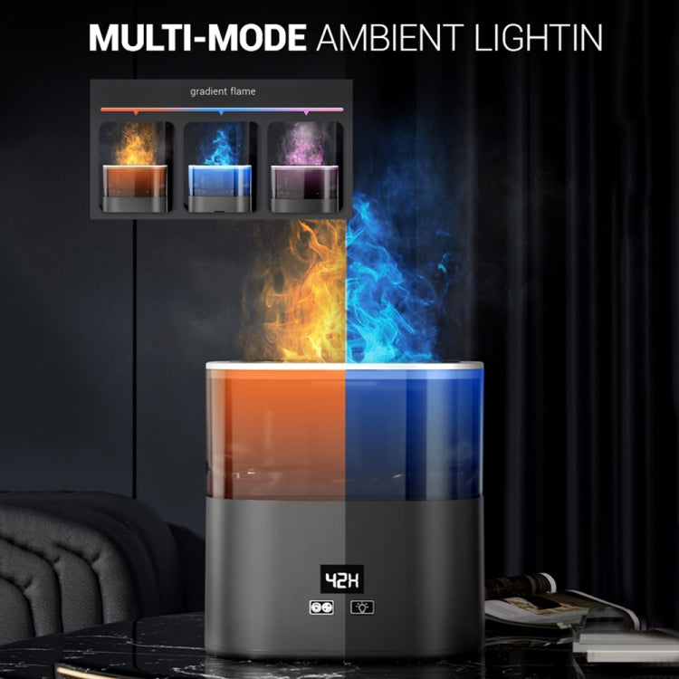 JSQ-58 1.1L large Capacity Digital Display Flame Atomization Humidifier, Color: Rose Gold(EU Plug) - free shipping - PMC TechLife - Order now!