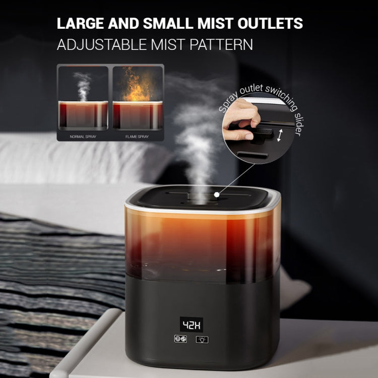 JSQ-58 1.1L large Capacity Digital Display Flame Atomization Humidifier, Color: White(EU Plug) - free shipping - PMC TechLife - Order now!