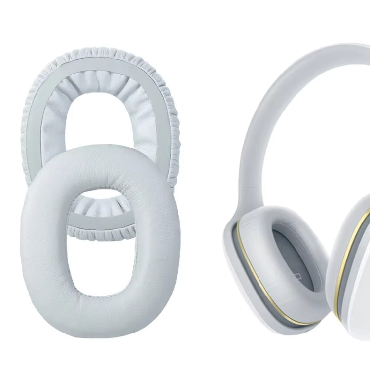 For Xiaomi Headset Easy Edition 2pcs Sponge Cover Earphone Leather Case(Gray) - free shipping - PMC Jewellery - Order now!