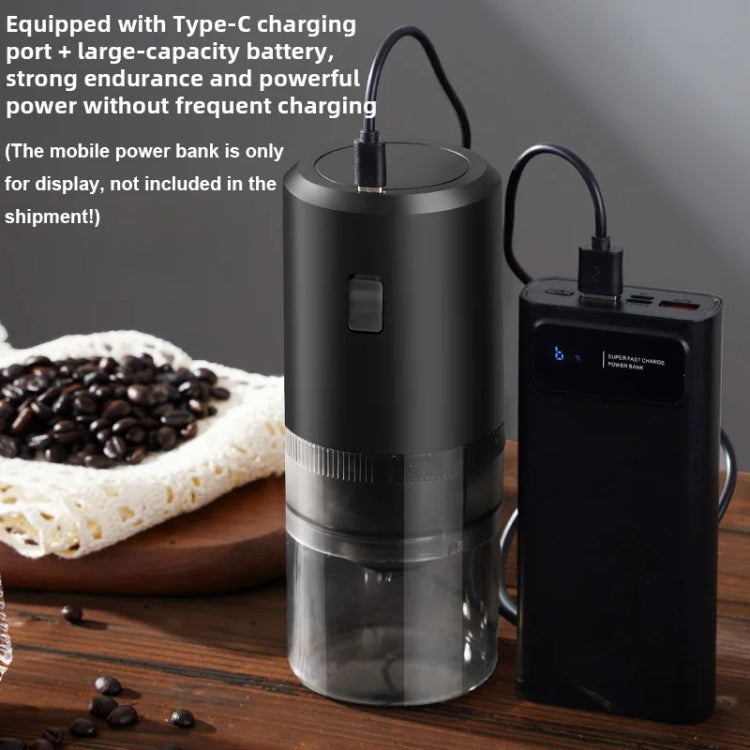 USB Rechargeable Adjustable Coarse and Fine Household Portable Electric Coffee Bean Grinder(Black) - free shipping - PMC TechLife - Order now!
