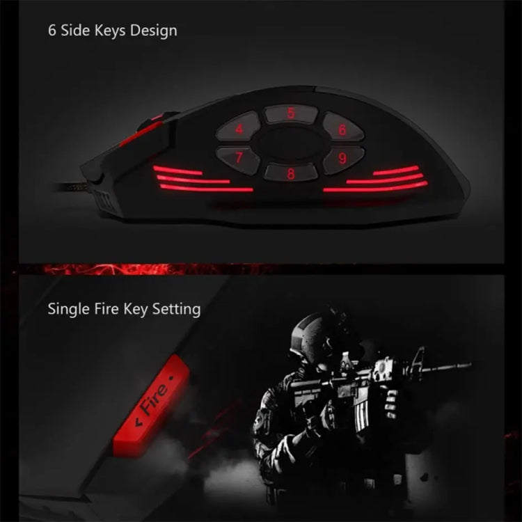 ZELOTES C12 12-buttons Ergonomic Programming Custom Gaming Wired Mouse(Black) - free shipping - PMC TechLife - Order now!