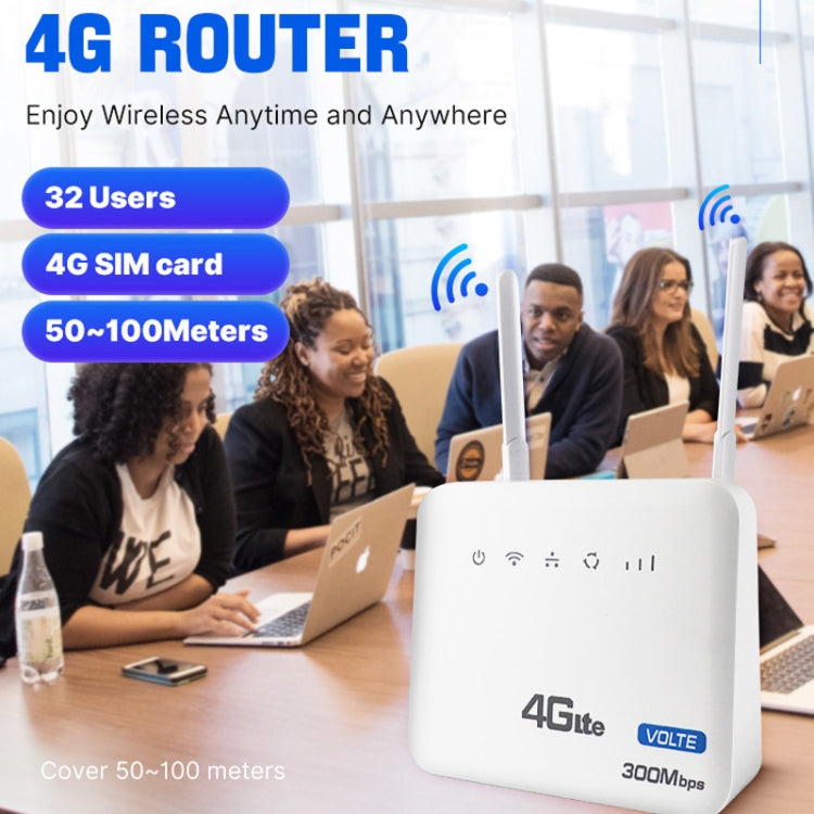 European Version 4G WiFi6 VOLTE CPE Wireless SIM Card Router With RJ45+RJ11, EU Plug - Wireless Routers by PMC TechLife | Online Shopping South Africa | PMC TechLife | Buy Now Pay Later Mobicred