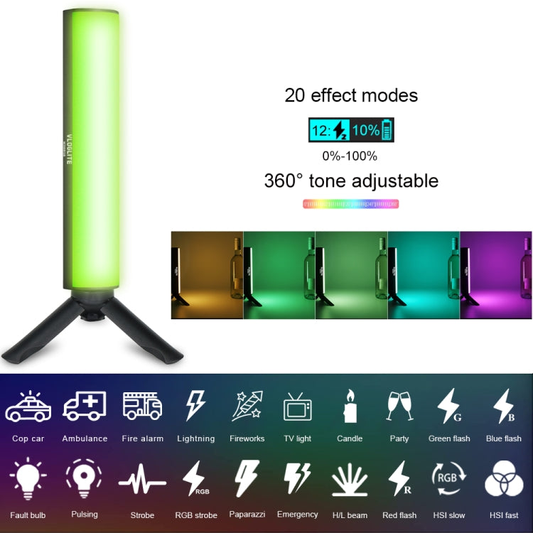 VLOGLITE W200RGB Full Colorful Handheld Fill Light Stick Live Photography Ambient Light Outdoor Lighting - free shipping - PMC TechLife - Order now!