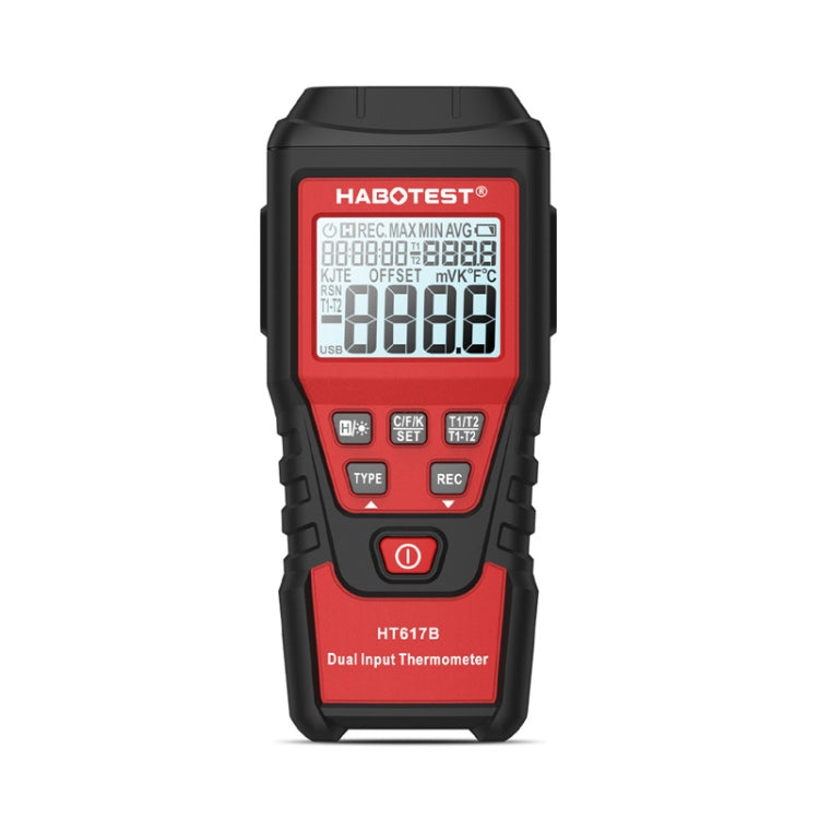 HABOTEST HT617B Digital Dual Channel Thermocouple Thermometer(Black Red) - free shipping - PMC TechLife - Order now!