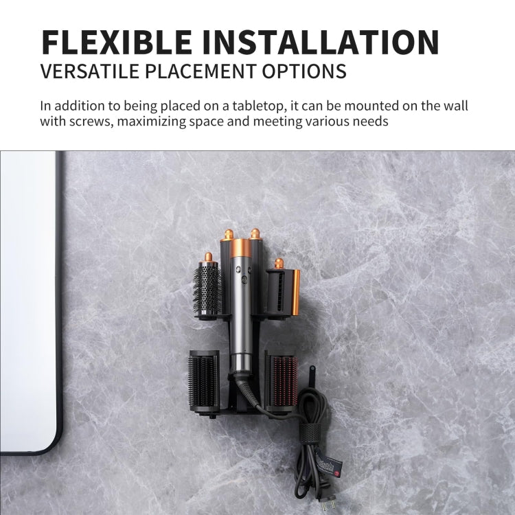 For Dyson Airwrap Curling Iron Desktop Storage Rack Wall-mounted Carbon Steel Bracket - For Dyson Accessories by PMC TechLife | Online Shopping South Africa | PMC TechLife | Buy Now Pay Later Mobicred