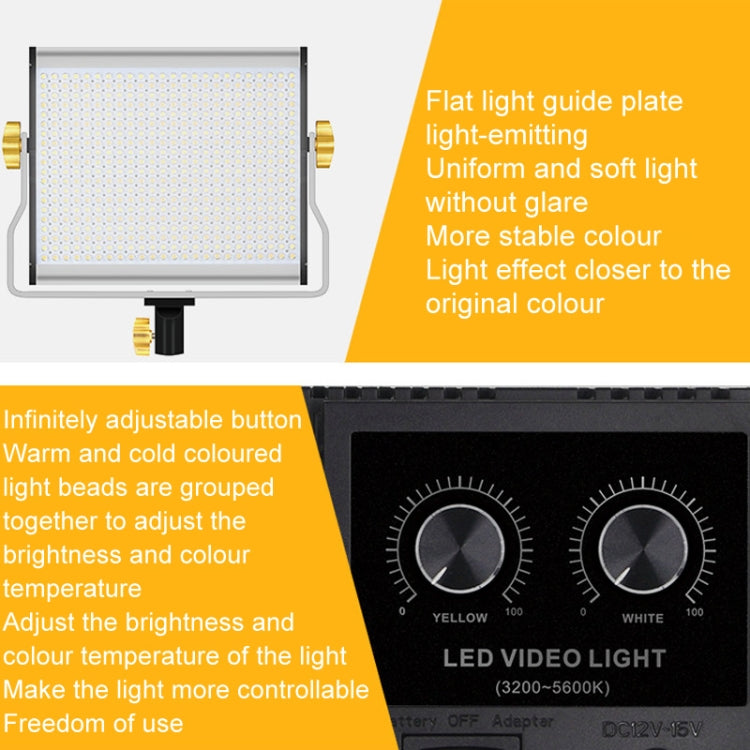 Photography Live LED Fill Light Film And Television Shooting Portrait Soft Video Lighting, Spec: W660 Lamp+UK Plug Adapter -  by PMC TechLife | Online Shopping South Africa | PMC TechLife | Buy Now Pay Later Mobicred