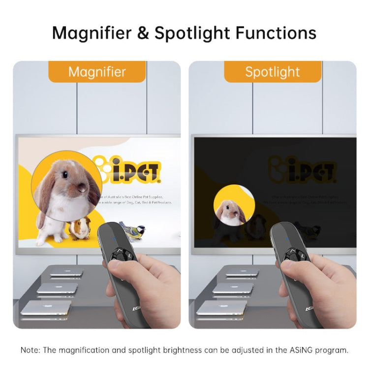 ASiNG A81 PPT Page Turning Clicker With Timing Function & 32G 3-in-1 USB Receiver, Color: Red Light - free shipping - PMC TechLife - Order now!
