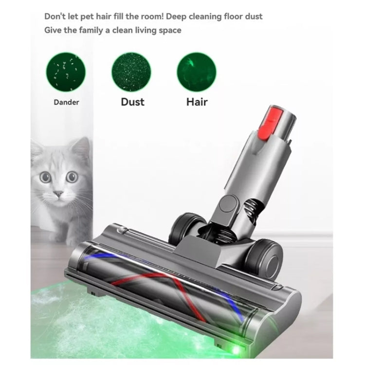 For Dyson V7 V8 V10 V11 V15 Vacuum Cleaner Lightweight Direct Drive Floor Brush Head with Dust Led Lights - For Dyson Accessories by PMC TechLife | Online Shopping South Africa | PMC TechLife | Buy Now Pay Later Mobicred