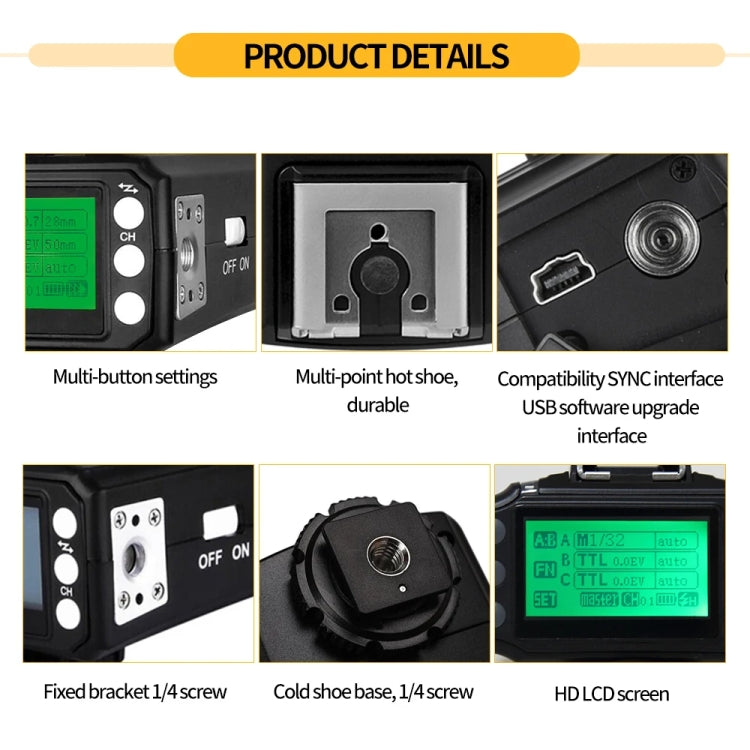 For Sony Pixel King Pro Camera Wireless Radio Flash TTL Transmitter and Receiver - free shipping - PMC TechLife - Order now!