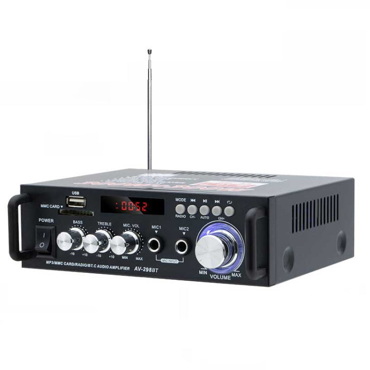 AV-298BT 300W+300W Hi-Fi Stereo Amplifier Bluetooth Home Audio Karaoke Digital Amplifier UK Plug -  by PMC TechLife | Online Shopping South Africa | PMC TechLife | Buy Now Pay Later Mobicred