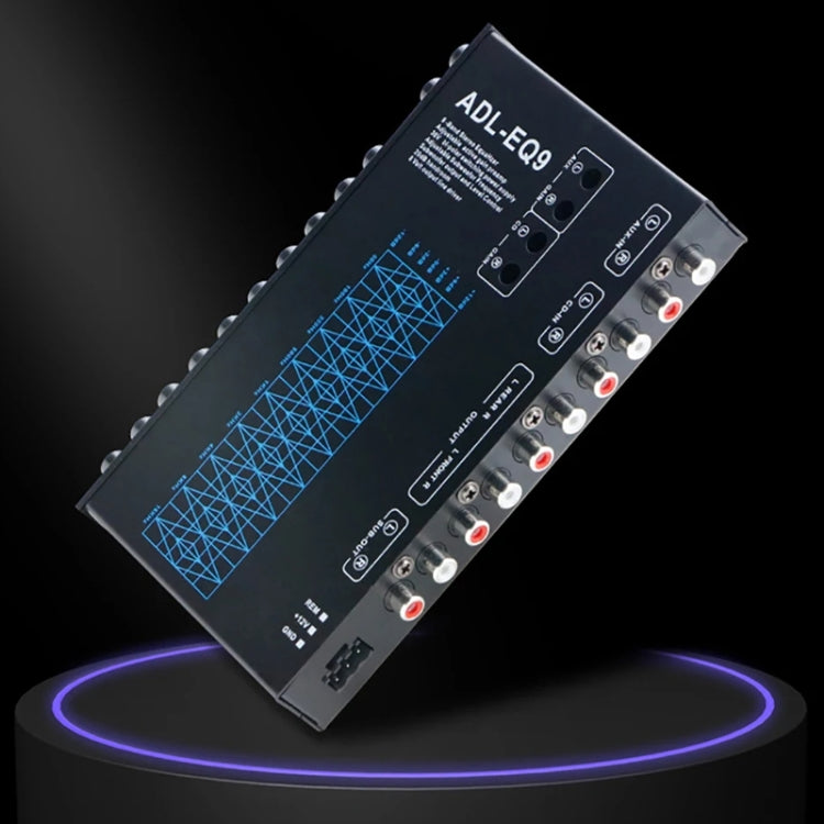 ADL-EQ9  Car Audio 9-Band Equalizer EQ Tuning Crossover Amplifier(Black) - Car Amplifiers by PMC Jewellery | Online Shopping South Africa | PMC Jewellery | Buy Now Pay Later Mobicred