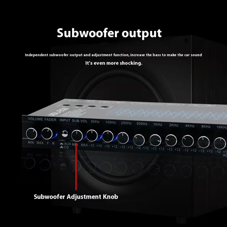 ADL-EQ9  Car Audio 9-Band Equalizer EQ Tuning Crossover Amplifier(Black) - Car Amplifiers by PMC Jewellery | Online Shopping South Africa | PMC Jewellery | Buy Now Pay Later Mobicred