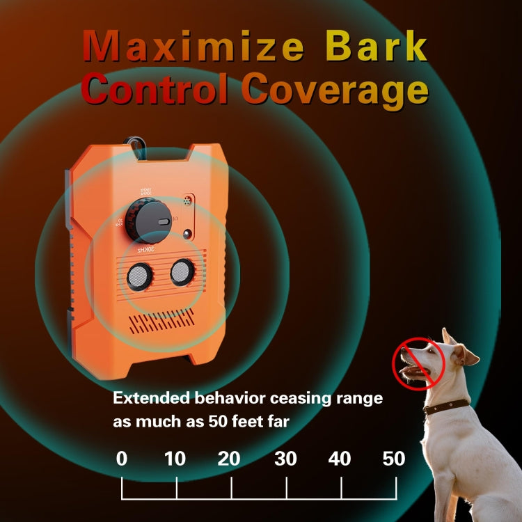 Ultrasonic Bark Stopper Anti-barking Dog Training Device With 3 Modes(Orange) - Training Aids by PMC TechLife | Online Shopping South Africa | PMC TechLife | Buy Now Pay Later Mobicred