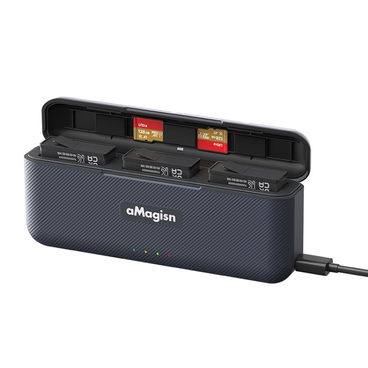 For DJI Osmo 360/Action 5 Pro aMagisn Battery Charger Fast Charging Box Storage Compartment - free shipping - PMC TechLife - Order now!