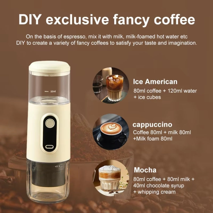 Wireless Portable Coffee Machine Compatible With Ground Coffee & NS Capsule(Beige) - free shipping - PMC TechLife - Order now!