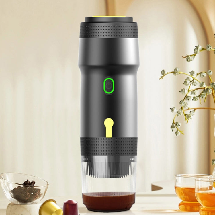 12V 3 In 1 Car Self-heating Coffee Machine Compatible With Large / Small Capsules and Ground Coffee, EU Plug(Black) - free shipping - PMC TechLife - Order now!