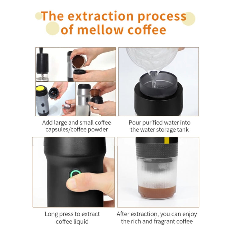 12V 3 In 1 Car Self-heating Coffee Machine Compatible With Large / Small Capsules and Ground Coffee, EU Plug(Silver) - free shipping - PMC TechLife - Order now!