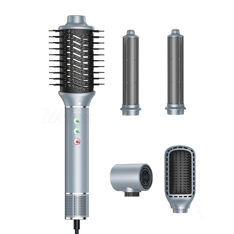 5 in 1 Hot Air Comb Automatic Curling Negative Ion Hair Dryer, Color: Gray EU Plug - free shipping - PMC TechLife - Order now!