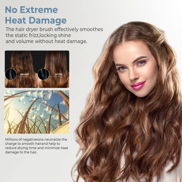 5 in 1 Hot Air Comb Automatic Curling Negative Ion Hair Dryer, Color: Gray EU Plug - free shipping - PMC TechLife - Order now!