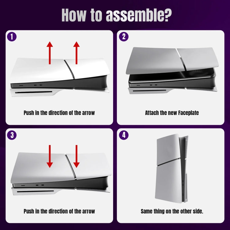 For PS5 Slim Replacement Faceplate Shell Detachable Protective Case, Model: Digital Edition Black - Cases by PMc TechLife | Online Shopping South Africa | PMc TechLife | Buy Now Pay Later Mobicred