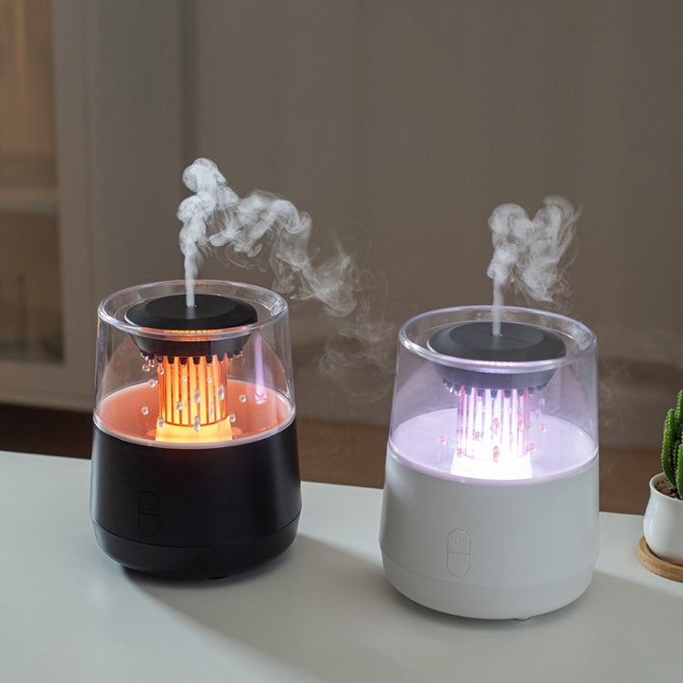 Raindrop Candlelight Aromatherapy Diffuser Air Humidifier with Colorful Lights US Plug White - free shipping - PMC TechLife - Order now!