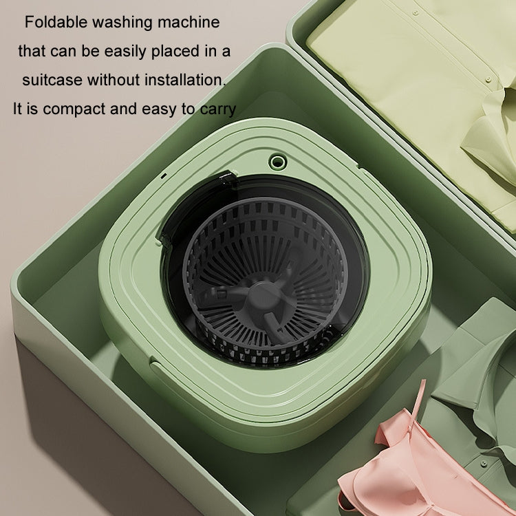 Fully Automatic Mini Foldable Washing Machine With Dehydration Function, Size: EU Plug(Green) - free shipping - PMC TechLife - Order now!