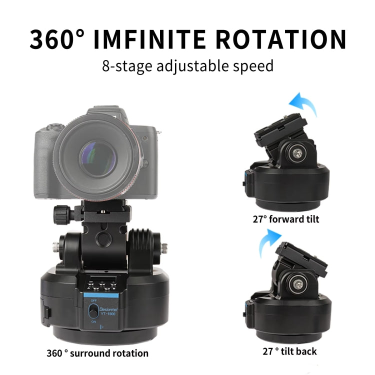 Desiontal YT-1500 Electric Gimbal Mobile Camera Live Streaming Panoramic Stabiliser With Rocker Rotation(Standard) - free shipping - PMC TechLife - Order now!