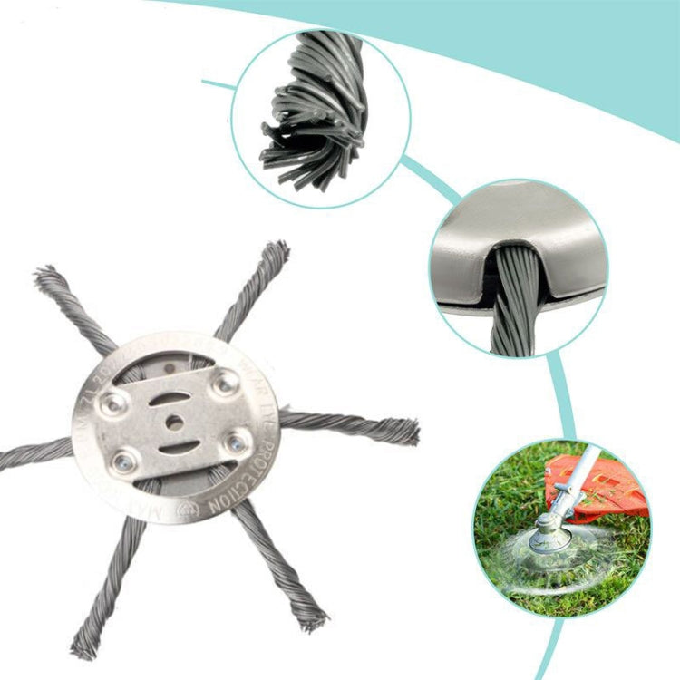 Steel Wire Weeding Wheel Twisted Wire Weeding Disc Mower Blade Accessories, Spec: 6-heads - Lawn Mower, Saws & Accessories by PMC TechLife | Online Shopping South Africa | PMC TechLife | Buy Now Pay Later Mobicred