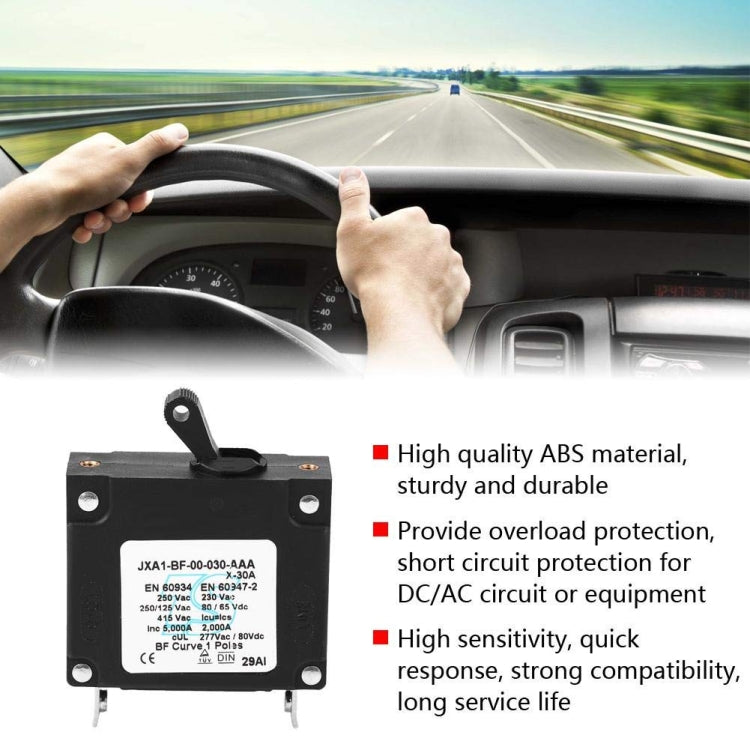 80V DC Overload Hydraulic Reset Circuit Breaker, Rated Current: 30A - Fuse by PMC Jewellery | Online Shopping South Africa | PMC Jewellery | Buy Now Pay Later Mobicred