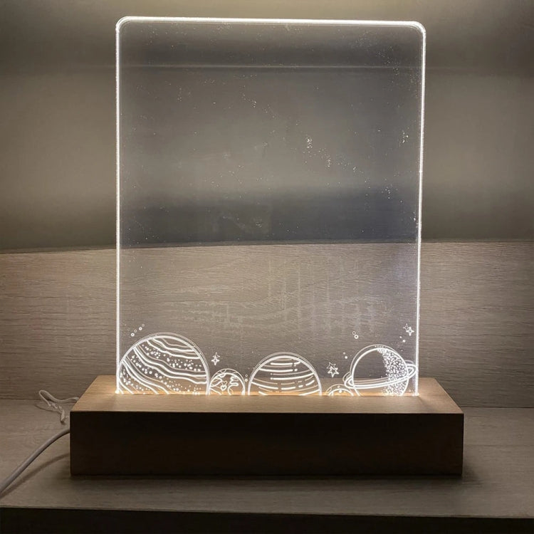 LED Light Solid Wood Luminous Base for Resin Art Acrylic Glass Lights Rectangular Slot 20cm(Warm Light) - free shipping - PMc TechLife - Order now!